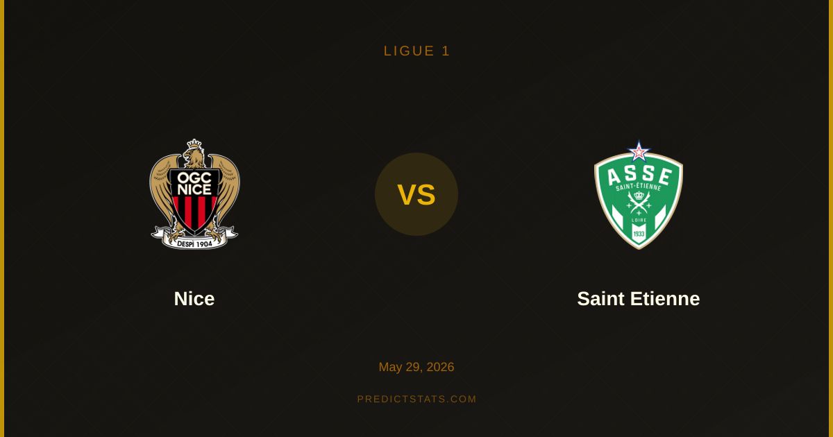 Nice vs Saint Etienne: ¿Un espectáculo de goles en el Allianz Riviera?