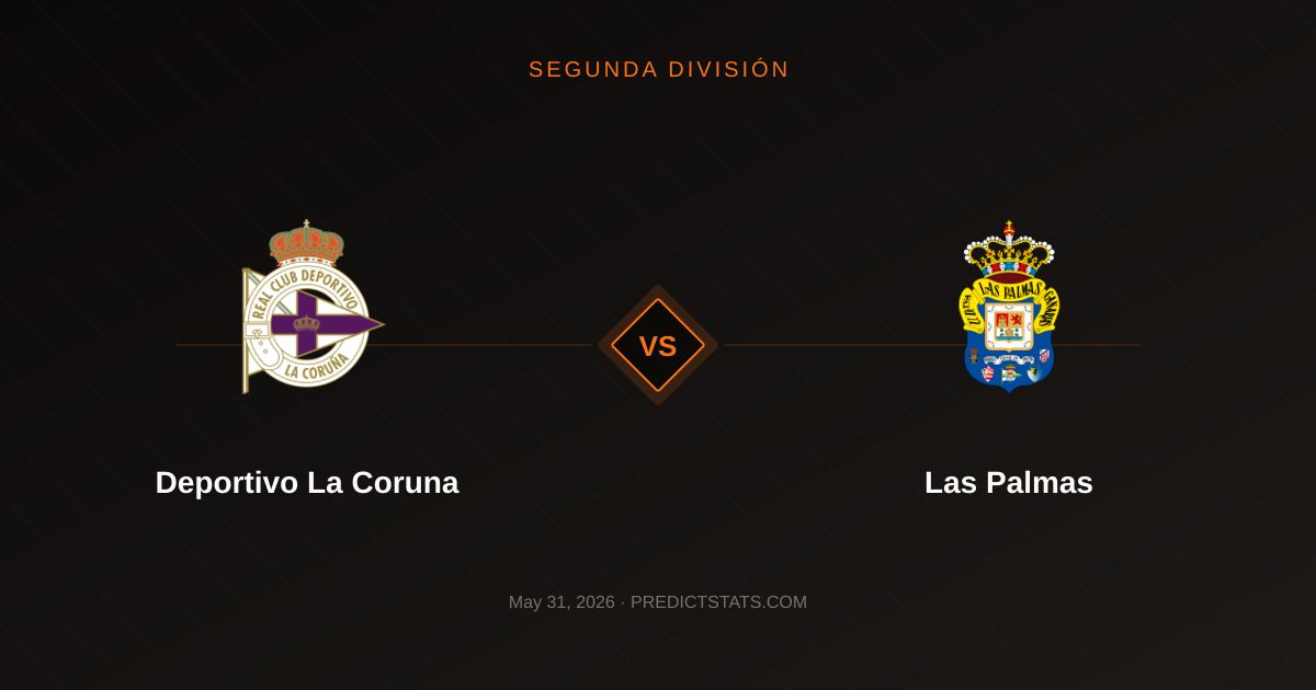 Deportivo vs Las Palmas: A Numbers Game at the Top of Segunda
