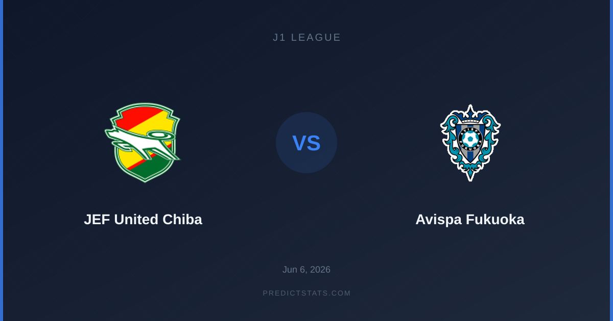JEF United Chiba vs Avispa Fukuoka: Tactical Battles & Value Plays