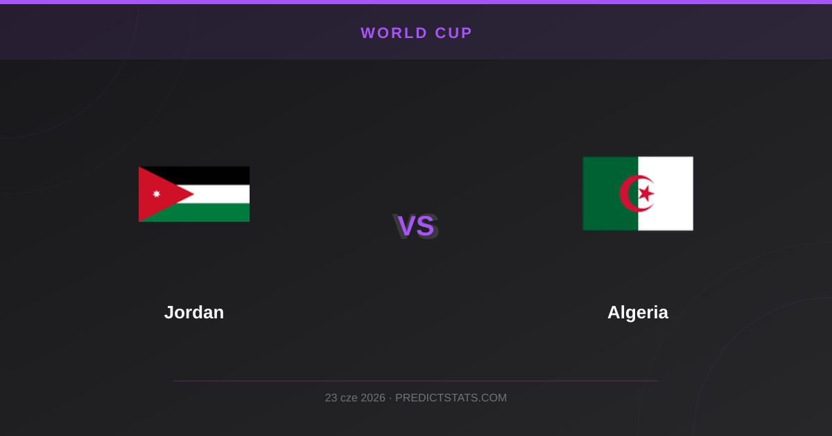 Jordan vs. Algeria: Markt unterschätzt Torflut im Duell
