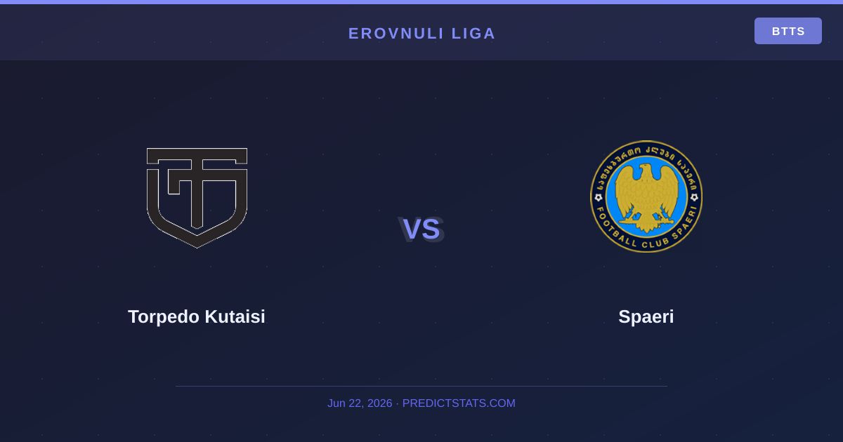 Torpedo Kutaisi vs Spaeri: Form und Statistiken im Fokus