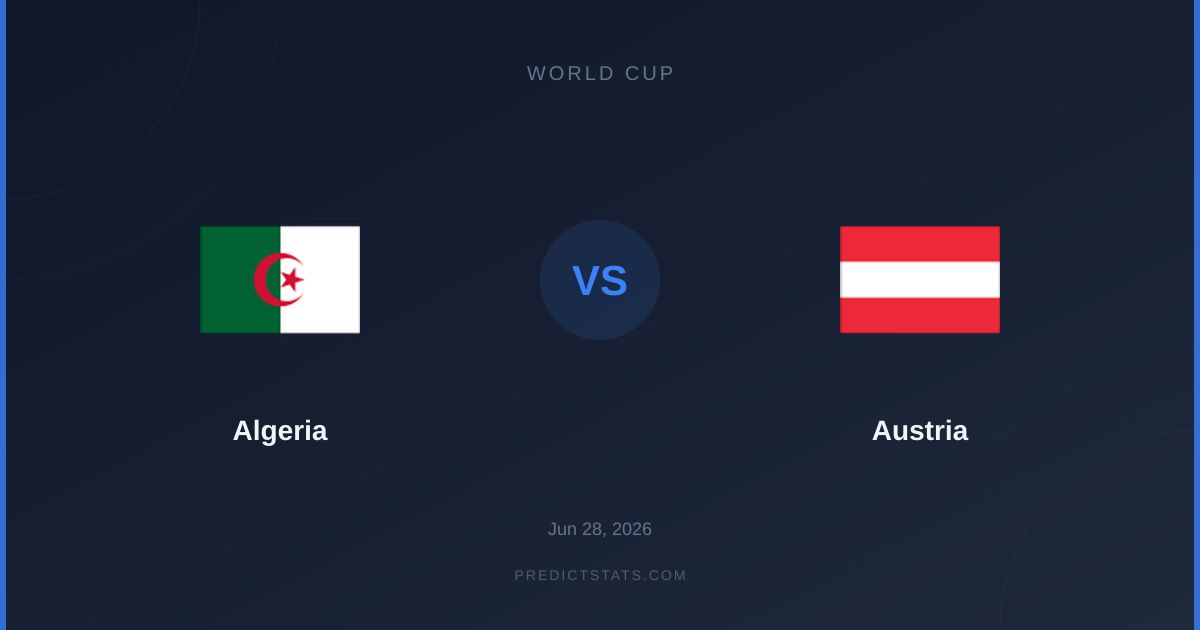 Algeria vs Austria: Tactical Clash for World Cup Survival