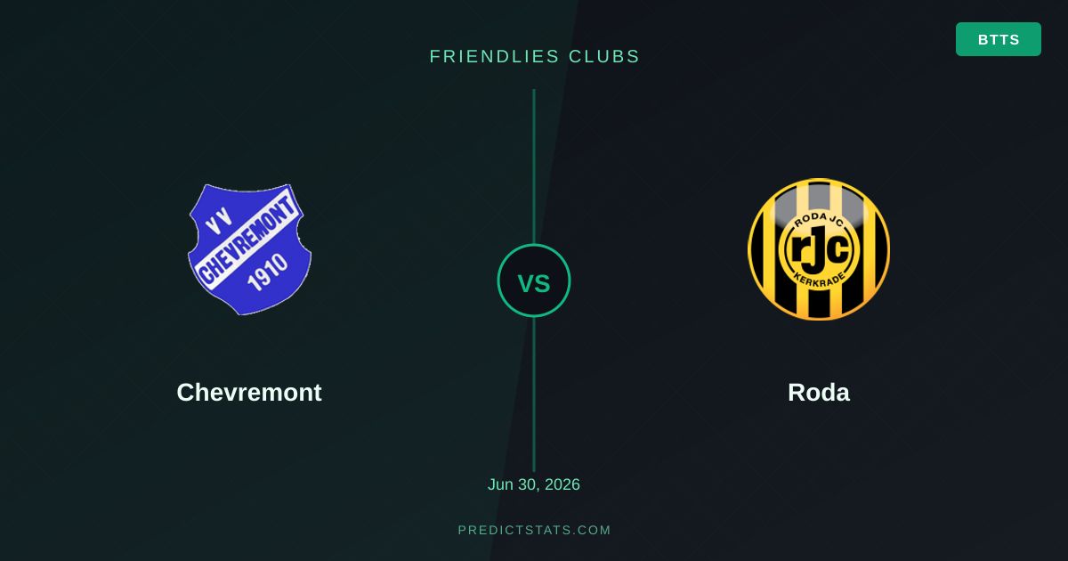 Chevremont vs Roda: Bookmakers Miscalculate in Friendly Clash