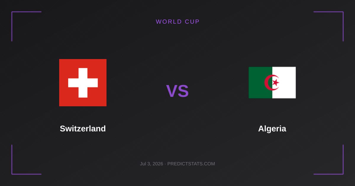 Svizzera vs Algeria: Numeri, Gol e Opportunità Nascoste