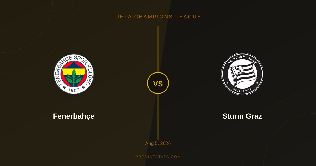 Fenerbahçe vs Sturm Graz: Tore, Ecken und Karten im Fokus