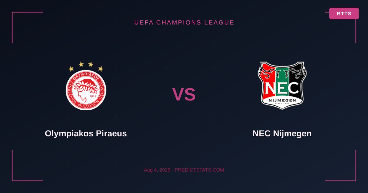 Olympiakos Piraeus vs NEC Nijmegen: Analiza formy i statystyk