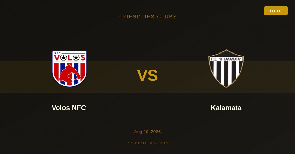 Volos NFC vs Kalamata: Historia sin goles, ¿se romperá la racha?