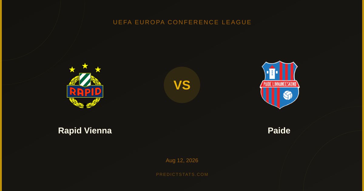Rapid Vienna vs Paide: ¿El mercado subestima las probabilidades?