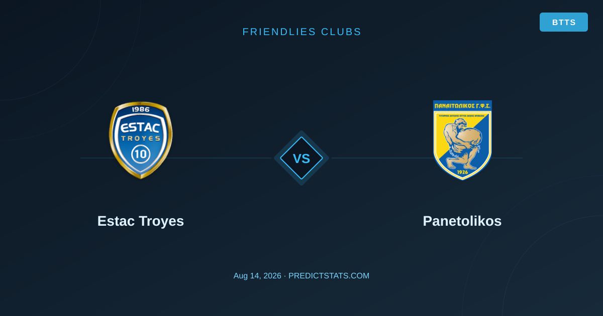 Estac Troyes vs Panetolikos: ¿Quién dominará en el amistoso?