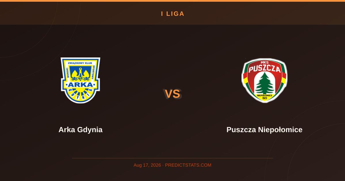 Arka Gdynia vs Puszcza Niepołomice: Tactical Battle in I Liga