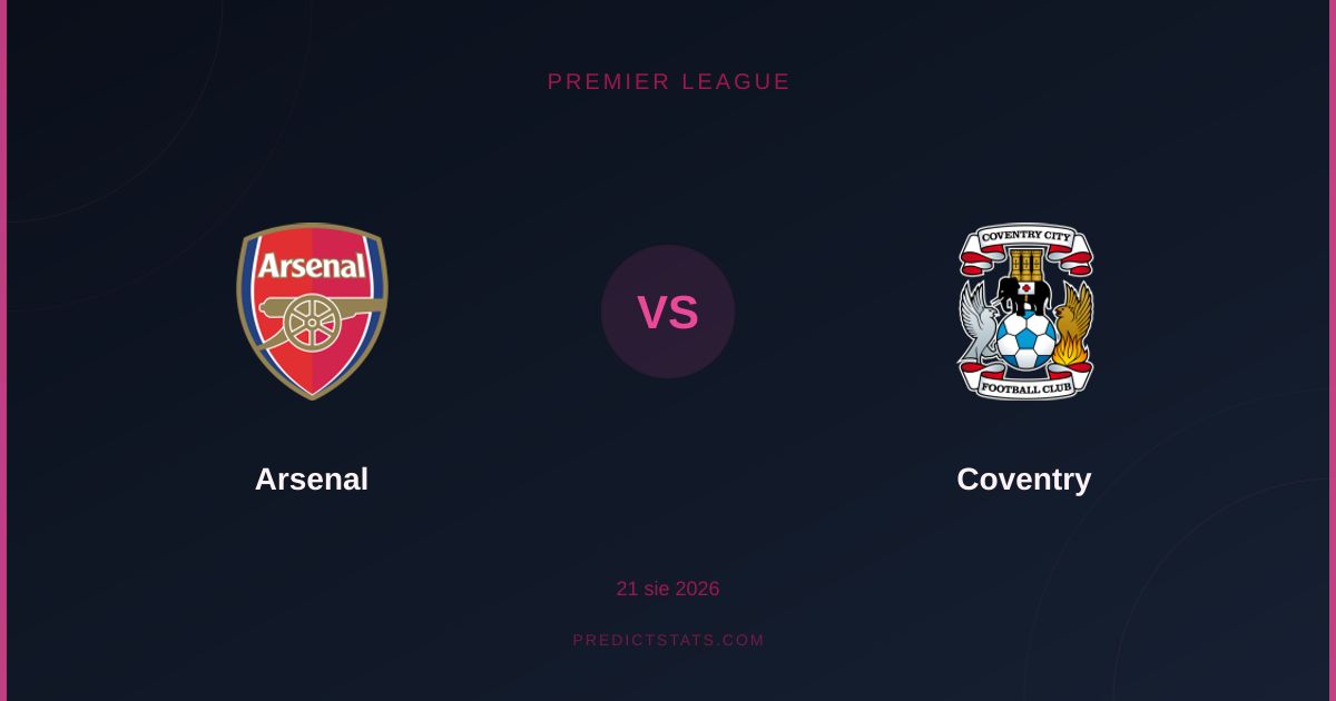 Arsenal vs Coventry: Análisis táctico y pronósticos de córners