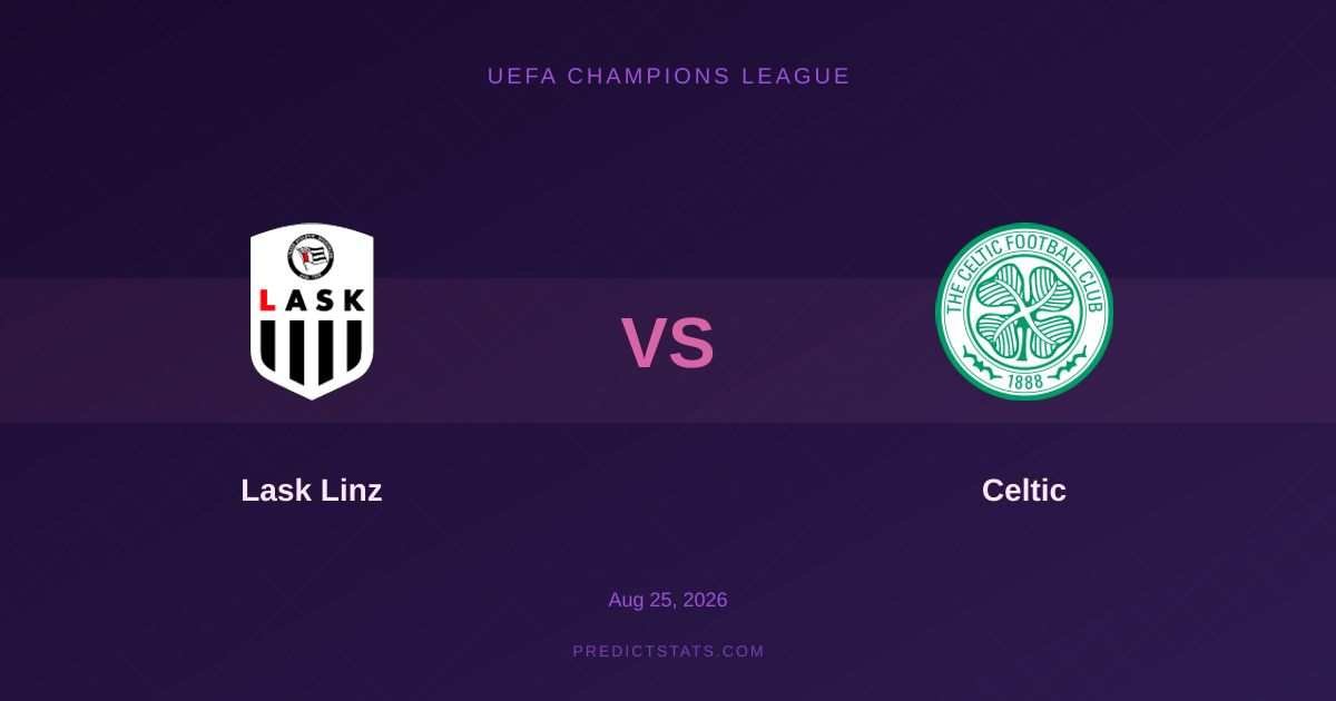 Lask Linz vs Celtic: Data Diverges on Goals and Cards