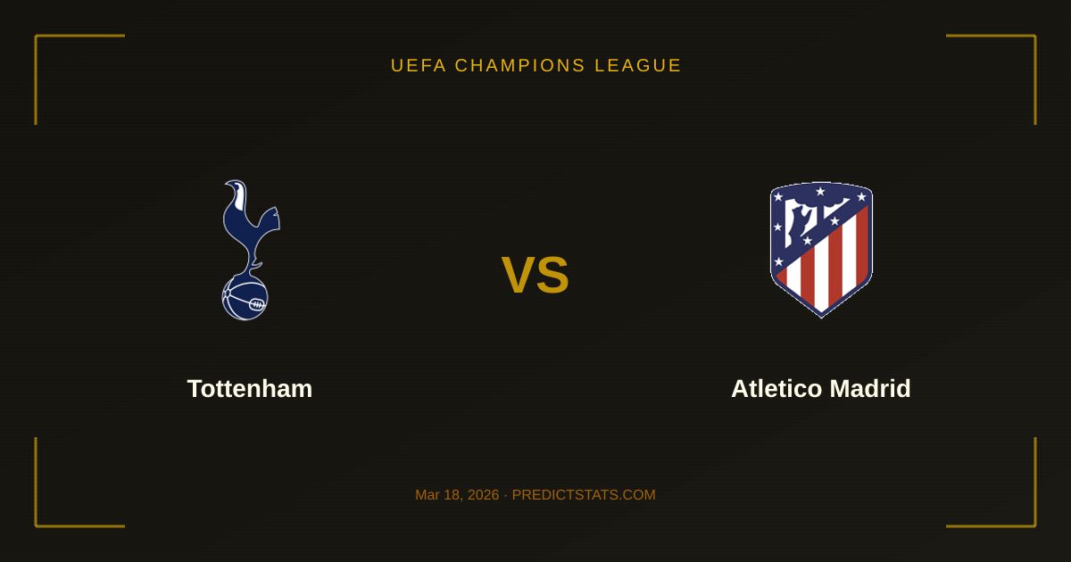 Tottenham vs Atletico: Market Undervalues Goals & Cards