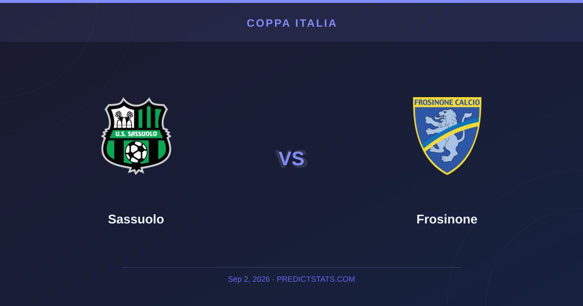 Sassuolo vs Frosinone: Cards and Corners Key in Coppa Italia Clash