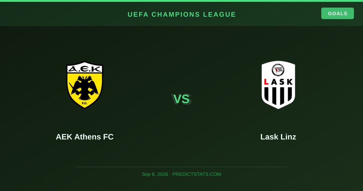 AEK Athens FC vs Lask Linz: Un duelo desequilibrado en la Champions