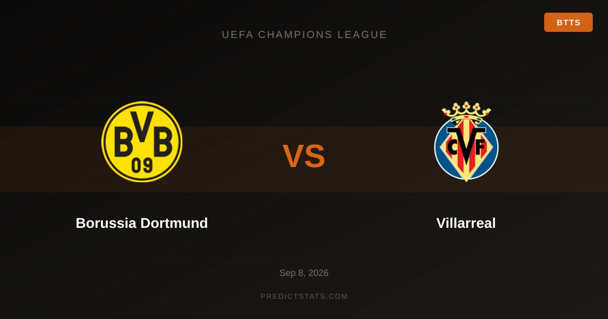 Borussia Dortmund vs Villarreal: Duello Tattico in Champions League