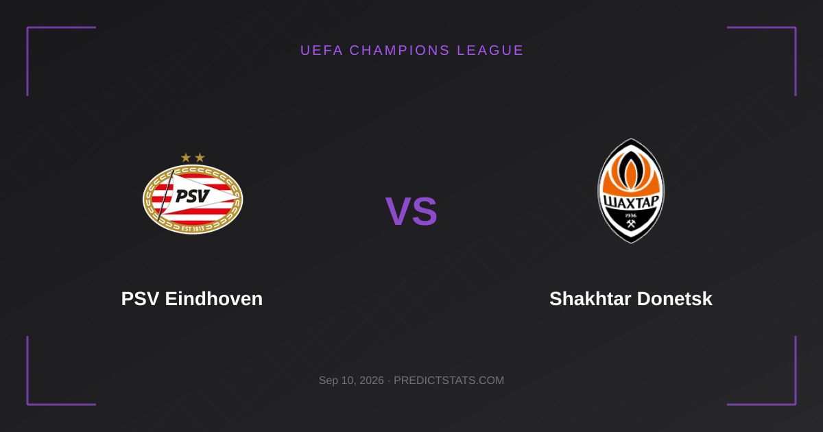 PSV vs Shakhtar: Statistiche divergenti e opportunità di scommessa