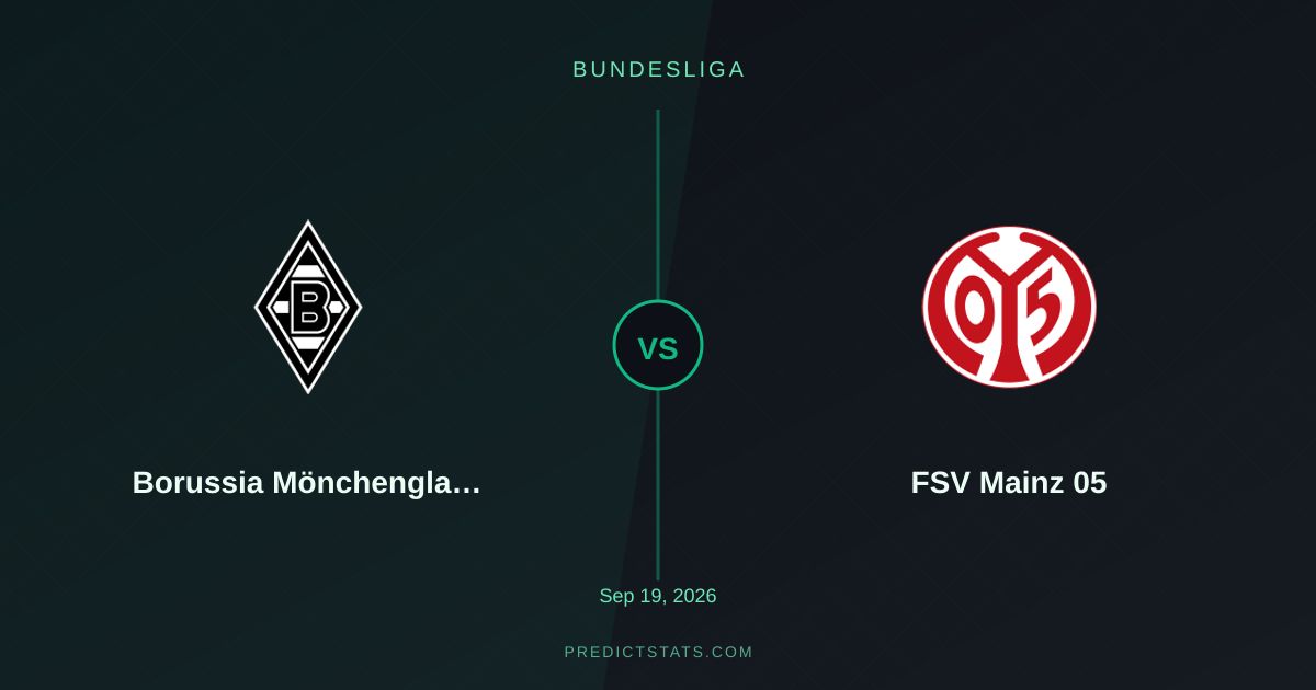 Borussia Mönchengladbach vs FSV Mainz 05: Forme opposte a confronto