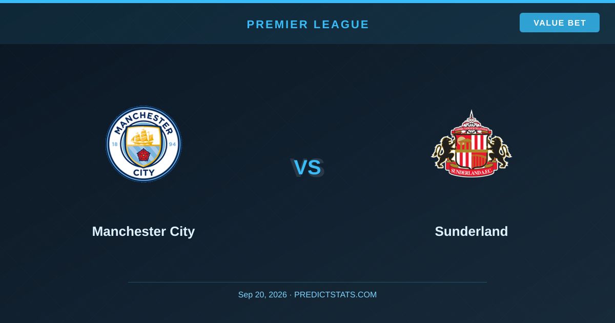 Manchester City vs Sunderland: Lo scontro tra la vetta e la metà classifica