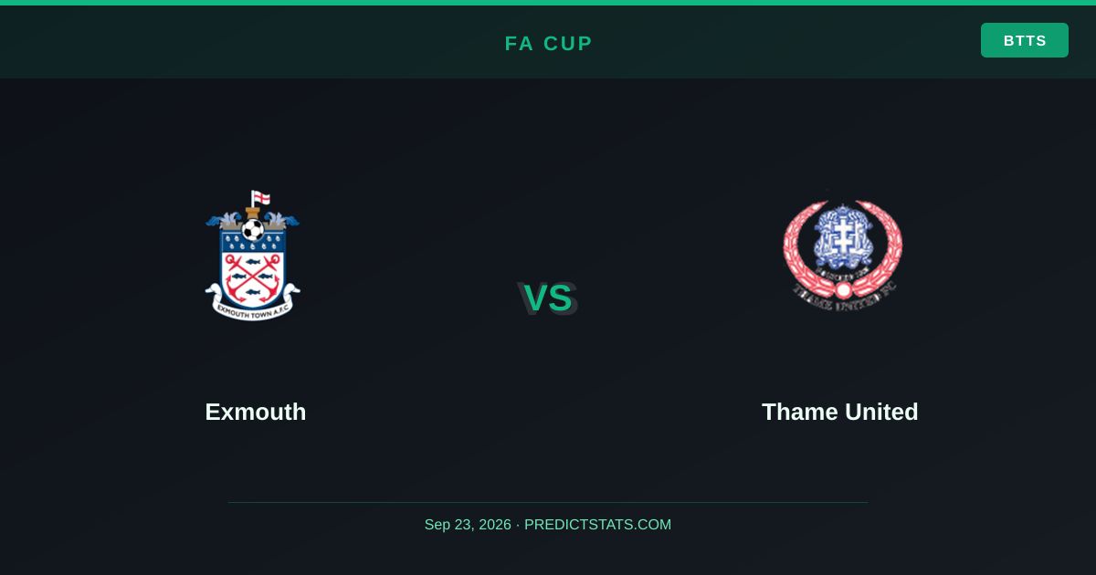 Exmouth vs Thame United: il Mercato Sbaglia sulle Probabilità?