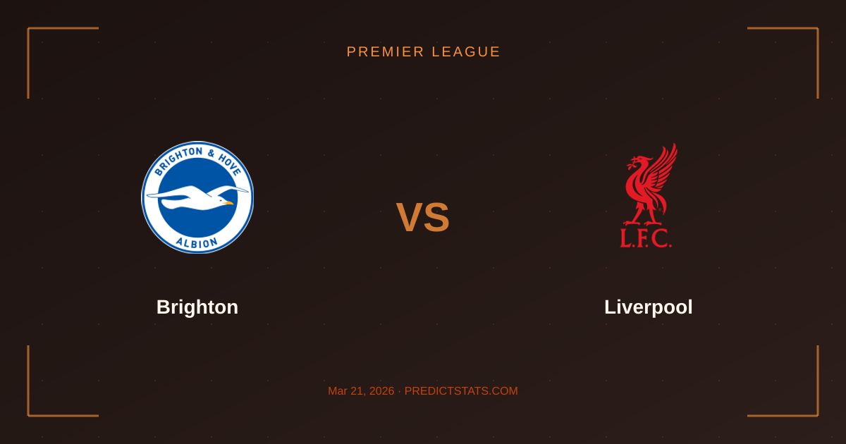 Brighton vs Liverpool: Goals Galore or Defensive Duel?