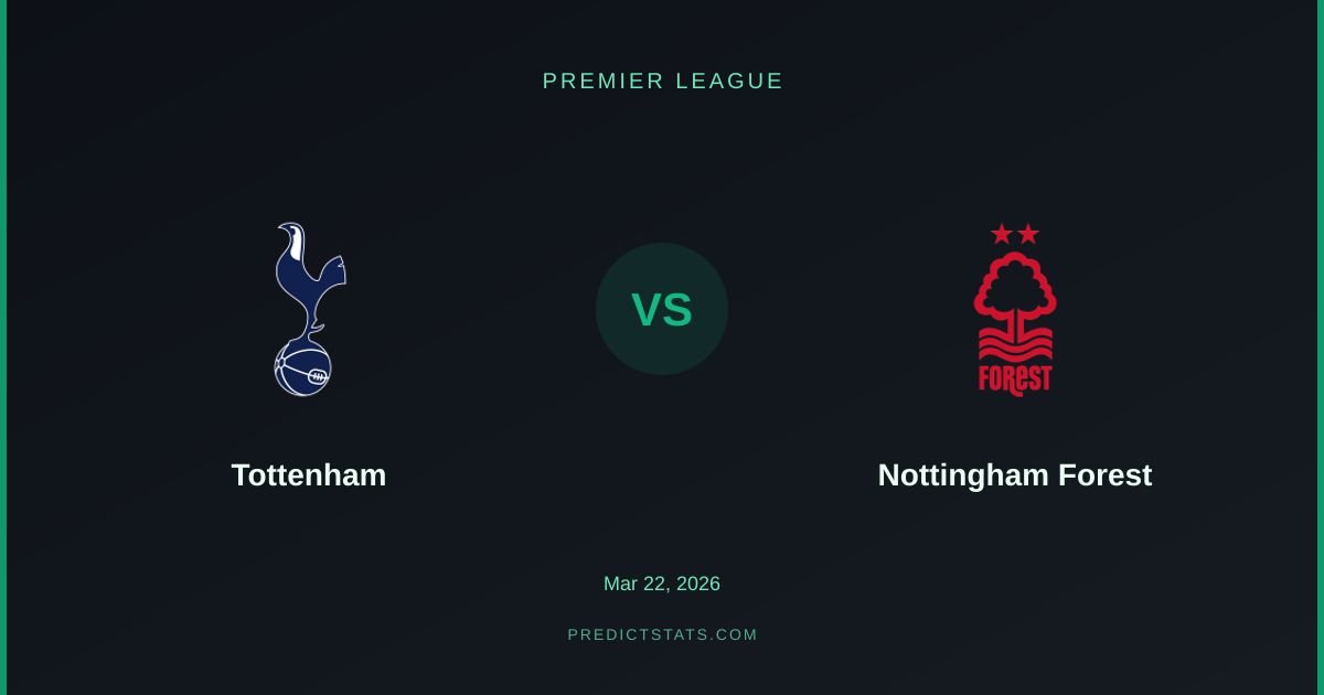Tottenham vs Nottingham Forest: Walka o utrzymanie w liczbach