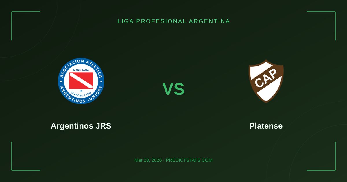 Argentinos JRS vs Platense: Rynki i Model PredictStats w Starciu