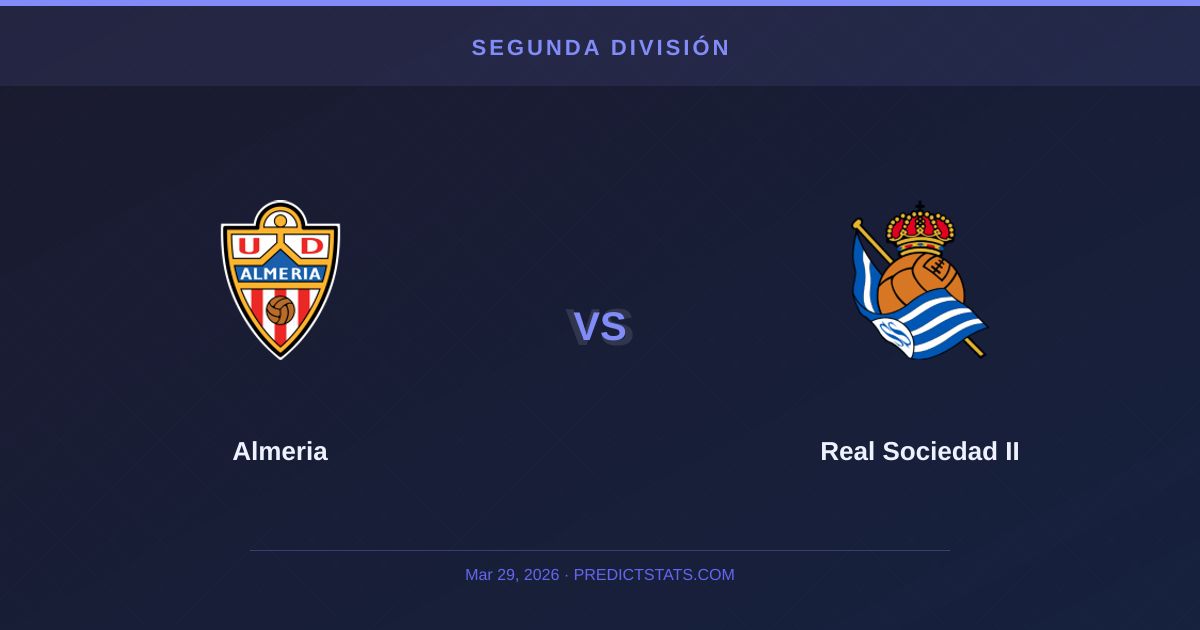 Almeria kontra Real Sociedad II: Walka o punkty z historią w tle