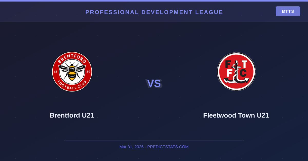 Brentford U21 kontra Fleetwood Town U21: Statystyki na wagę złota