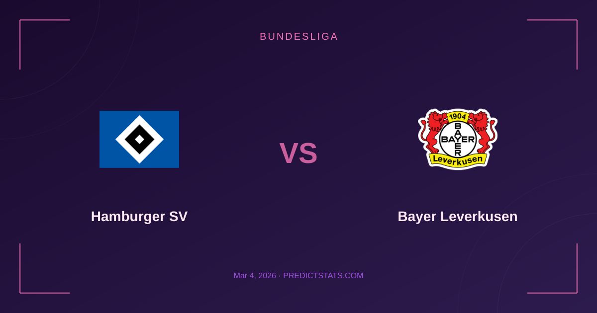Hamburger SV vs Bayer Leverkusen: Where Market Misreads the Stats