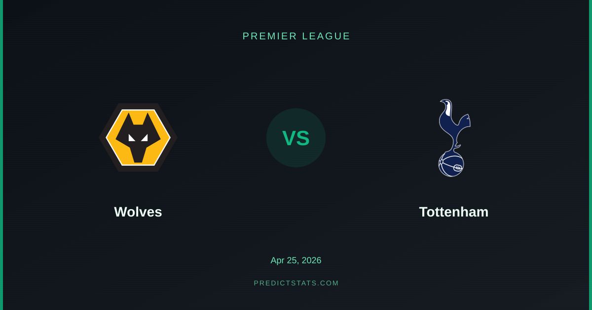 Wolves vs Tottenham: Relegation Battle Defined by Numbers