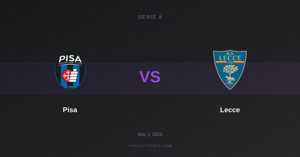 Pisa vs Lecce: Battaglia per la salvezza con numeri da incubo