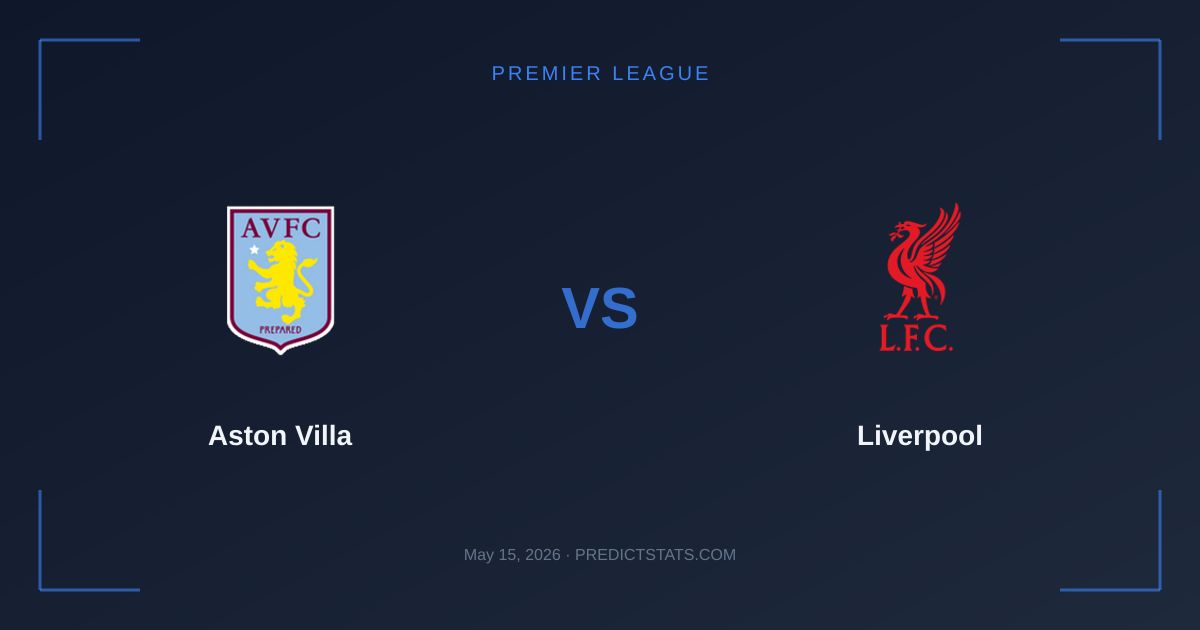 Aston Villa vs Liverpool: Top 4 Battle Intensifies at Villa Park
