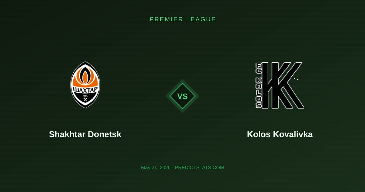 Shakhtar Donetsk vs Kolos Kovalivka: A Clash of Past Dominance and Present Form