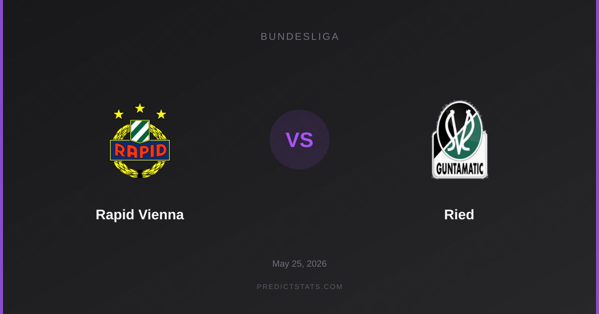 Rapid Vienna vs Ried: Historical Dominance Meets Current Uncertainty